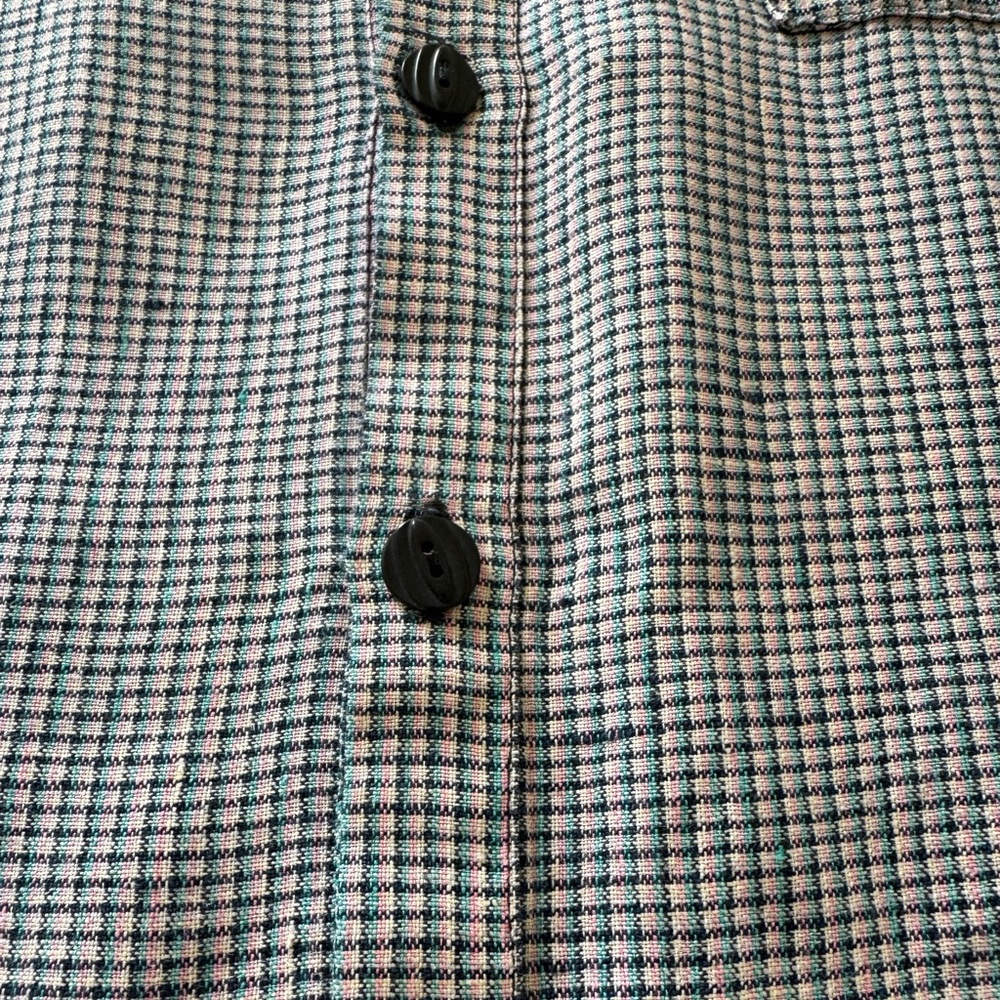 Flax Women’s Oversized Black and White Checkered Shirt- Size L - Picture 4 of 14